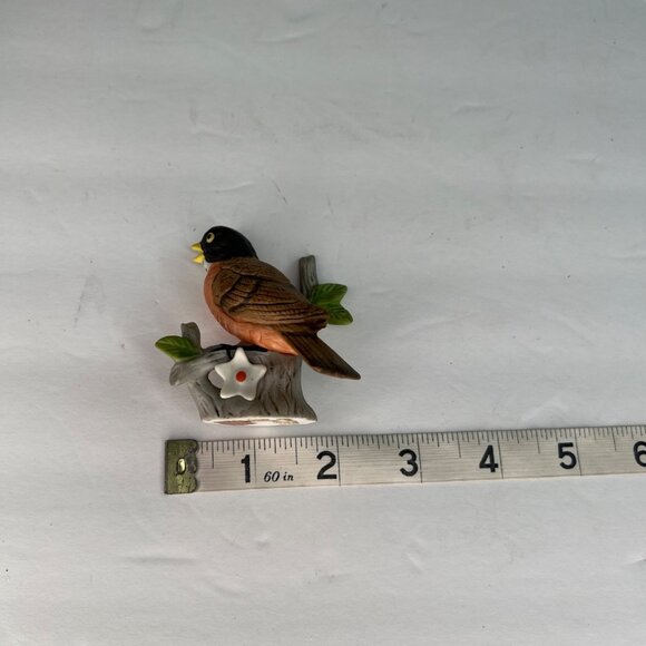 Vintage Porcelain Bird Figurine On Branch By Lefton Hand-Painted Accent 2.5” - Picture 7 of 8